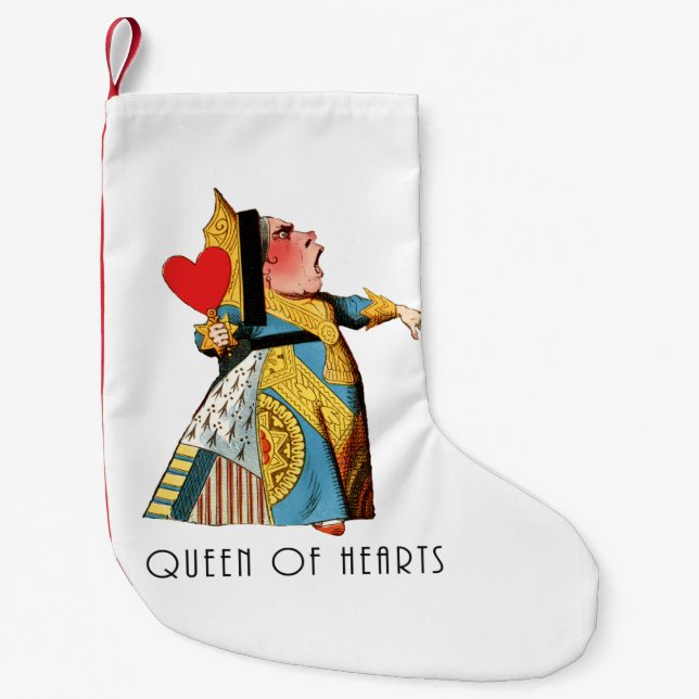 Queen of Hearts Classic Alice in Wonderland Small Christmas Stocking (Front)