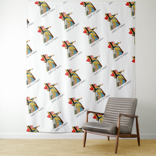 Queen of Hearts Classic Alice in Wonderland Tapestry (In Situ)