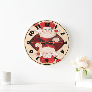 Queen Of Hearts Clock