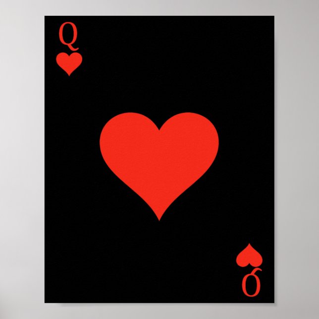 Queen of Hearts Costume Deck of Cards Playing Card Poster (Front)