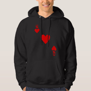 Queen Of Hearts Costume Halloween Deck Of Cards Hoodie