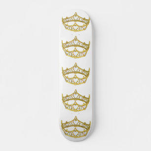 Queen of Hearts crown skateboard