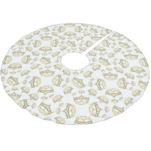 Queen of Hearts crown tiara pattern tree skirt