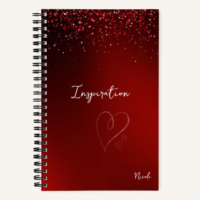 Queen of Hearts Custom Pageant Notebook Journal (Front)