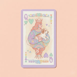 Queen Of Hearts Cute Dog Pet Sitter Business Card 