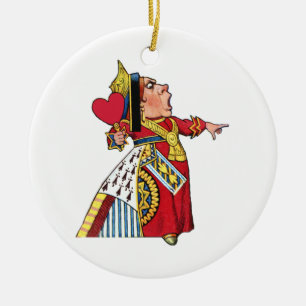 Queen of Hearts from Alice in Wonderland Ceramic Ornament
