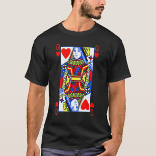 Queen Of Hearts Funny Valentine Day Tee Poker Play