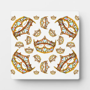 Queen of Hearts gold crowns & tiaras photo plaque