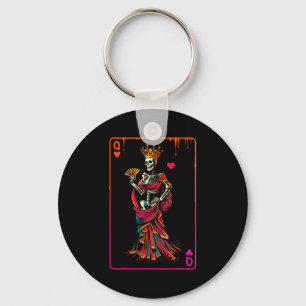 Queen Of Hearts Halloween Costume Valentines Card Key Ring