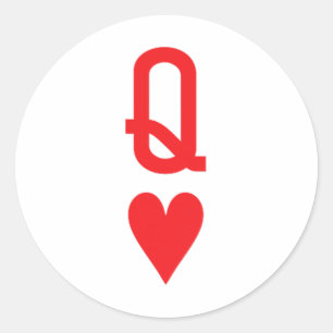 Queen Of Hearts King Of Heart Couple Matching Wome Classic Round Sticker