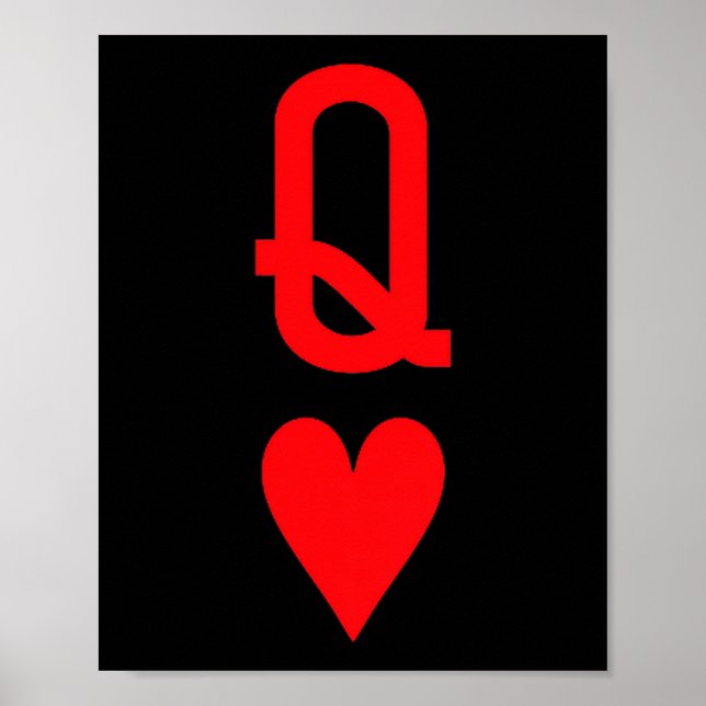 Queen Of Hearts King Of Heart Couple Matching Wome Poster (Front)