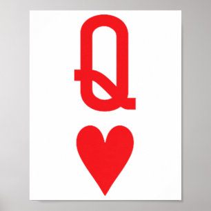 Queen Of Hearts King Of Heart Couple Matching Wome Poster
