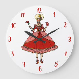 Queen of Hearts Large Clock