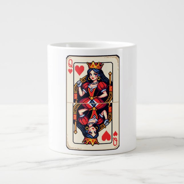Queen of Hearts Large Coffee Mug (Front)