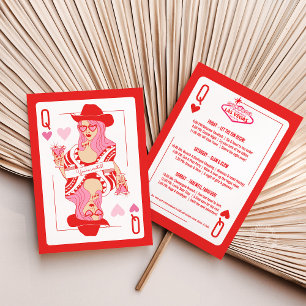 Queen Of hearts Las Vegas Bachelorette Itinerary Invitation