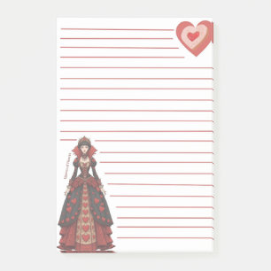 Queen of Hearts Lined Post-it Notes