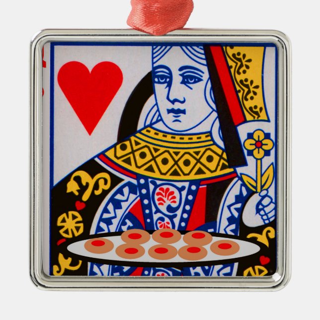 Queen of Hearts made some tarts Metal Ornament (Front)