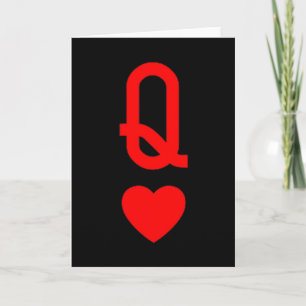 Queen Of Hearts Matching Couple Saint Valentines D Card