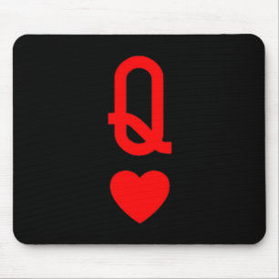 Queen Of Hearts Matching Couple Saint Valentines D Mouse Pad