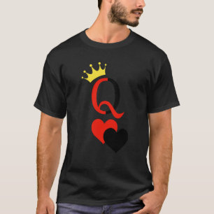Queen Of Hearts Matching Couple Saint Valentine's T-Shirt