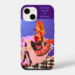Queen of hearts on a Bed of Roses iPhone 14 Case