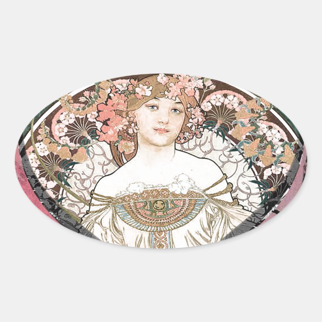 Queen of Hearts Oval Sticker (Front)