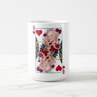 Queen of Hearts Oversized Graphic, Playing Cards Coffee Mug
