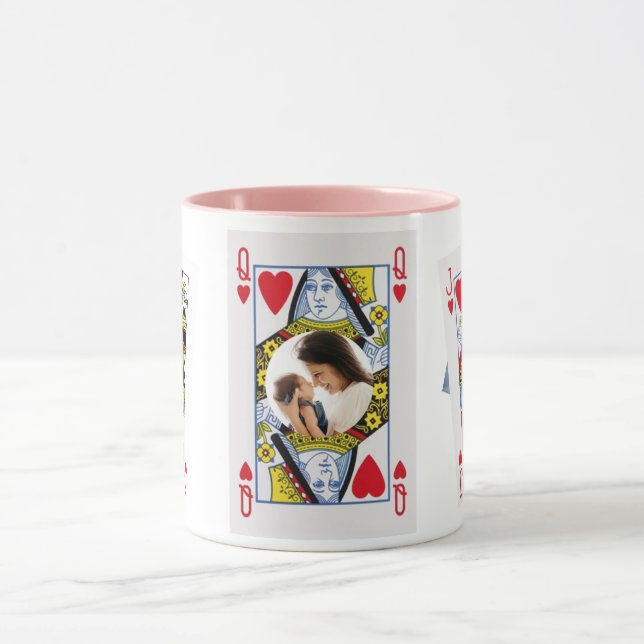 Queen of Hearts Photo Mug - Mothers Day Gift (Center)