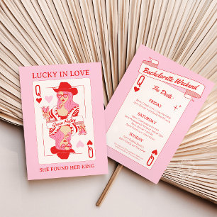 Queen of Hearts Playing Cards Bachelorette Invite