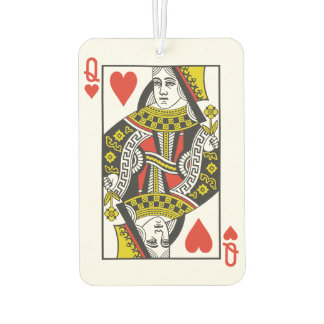 Queen of Hearts Playing Cards Car Air Freshener