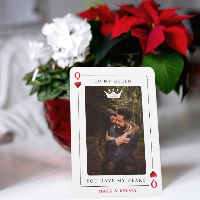 Queen of Hearts Poker Photo Valentine's Day Card (Queen of Hearts Poker Photo Valentine's Day
)