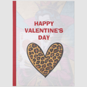 Queen of Hearts Pop Art Woman Tissue Paper