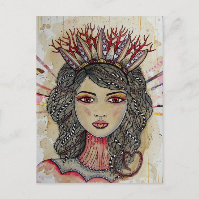 Queen of Hearts Postcard (Front)