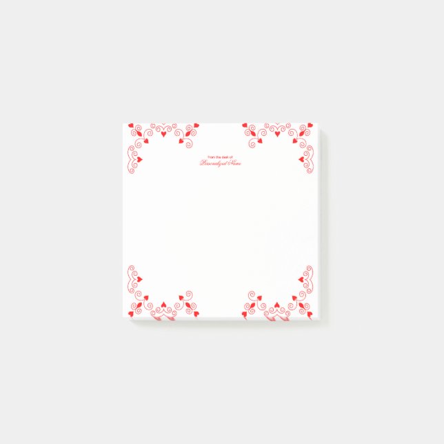 Queen of Hearts - Red  Post-it Notes (Front)
