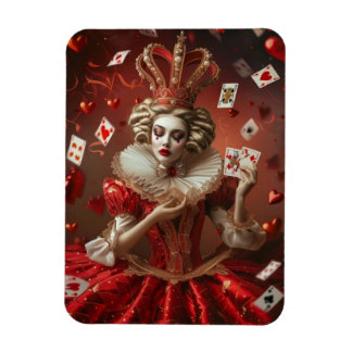 "Queen of Hearts: Royal Elegance Magnet" Magnet