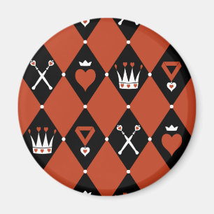 Queen of Hearts Royal Motifs Magnet