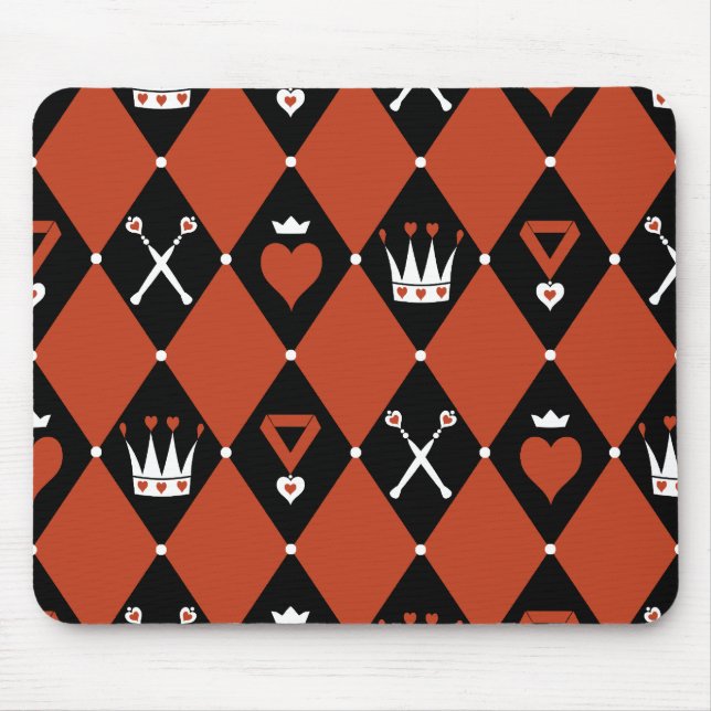 Queen of Hearts Royal Motifs Mouse Pad (Front)