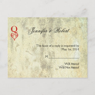 Queen of Hearts RSVP Postcard