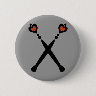 Queen of Hearts Sceptres 6 Cm Round Badge