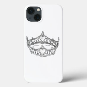 Queen of Hearts silver crown tiara iphone 6 case