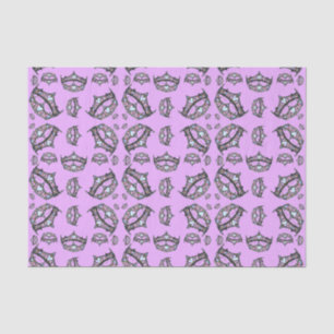 Queen of Hearts Silver Crowns Tiaras pink lilac Tissue Paper