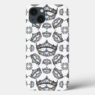 Queen of Hearts Silver Crowns Tiaras white case