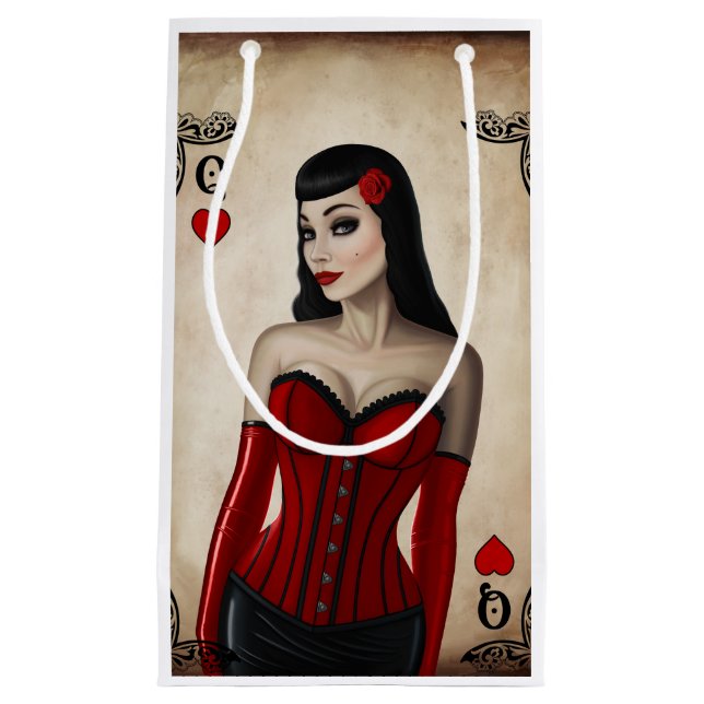 Queen of Hearts Small Gift Bag (Front)