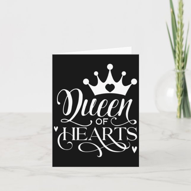 Queen Of Hearts Strong Woman Valentines Day _1  Card (Front)