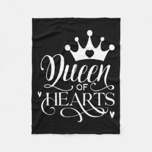 Queen Of Hearts Strong Woman Valentines Day _1  Fleece Blanket