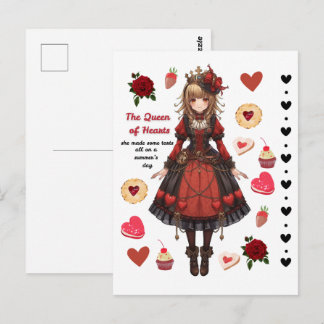 Queen of Hearts Tarts Valentine's Postcard