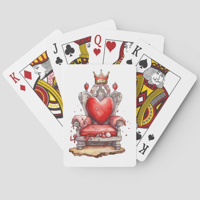 Queen of Hearts Throne Playing Cards (Back)