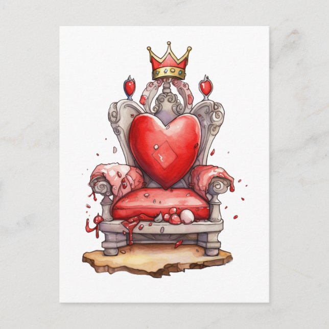 Queen of Hearts Throne Postcard (Front)