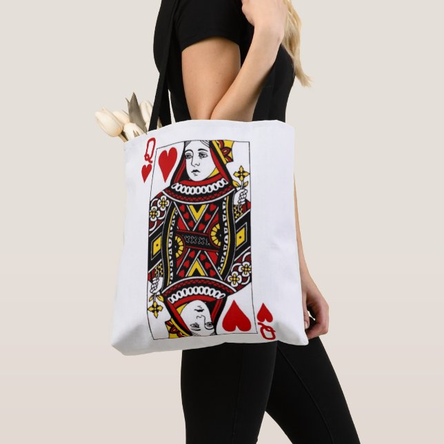 Queen of Hearts Tote Bag (Close Up)