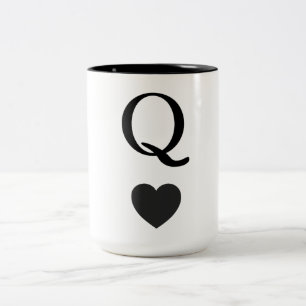 Queen of Hearts Two-Tone Coffee Mug